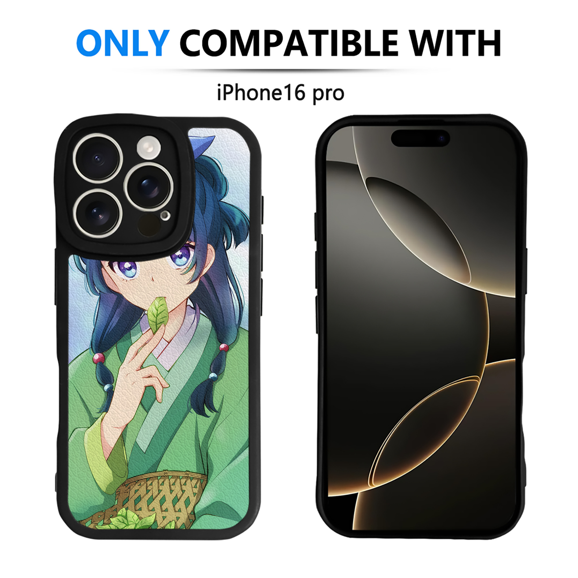 （画像用） 薬屋のひとりごと The Apothecary Diaries 【iPhone 16シリーズ対応】シリコンスマホケース（レザー調） 材質：シリコン